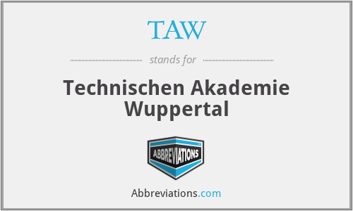 TAW - Technischen Akademie Wuppertal