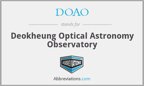 DOAO - Deokheung Optical Astronomy Observatory