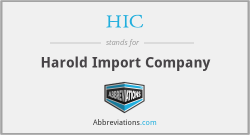 HIC - Harold Import Company