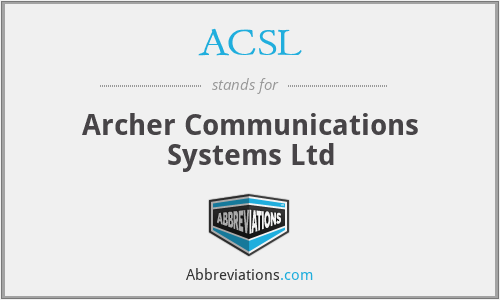 ACSL - Archer Communications Systems Ltd
