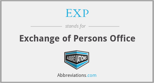 EXP - Exchange of Persons Office