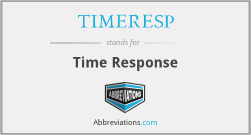 TIMERESP - Time Response