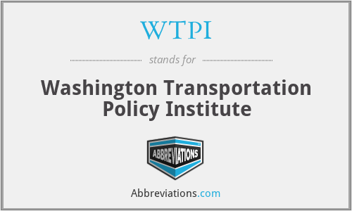 WTPI - Washington Transportation Policy Institute
