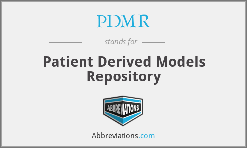 PDMR - Patient Derived Models Repository