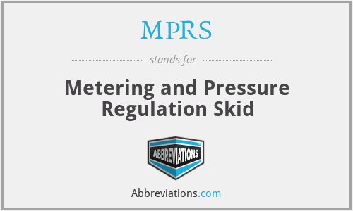MPRS - Metering and Pressure Regulation Skid