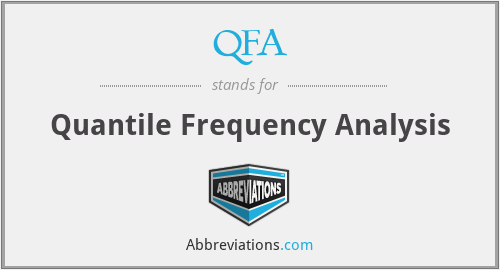 QFA - Quantile Frequency Analysis