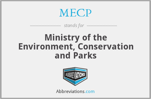 MECP - Ministry of the Environment, Conservation and Parks
