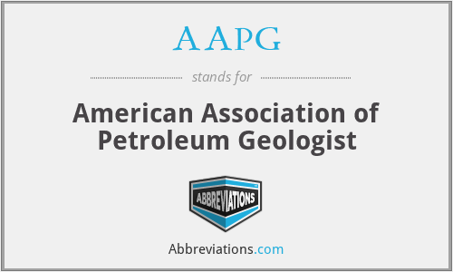 AAPG - American Association of Petroleum Geologist