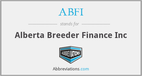 ABFI - Alberta Breeder Finance Inc