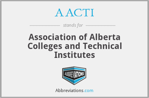 AACTI - Association of Alberta Colleges and Technical Institutes