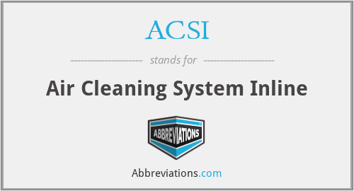 ACSI - Air Cleaning System Inline