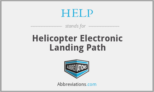 HELP - Helicopter Electronic Landing Path