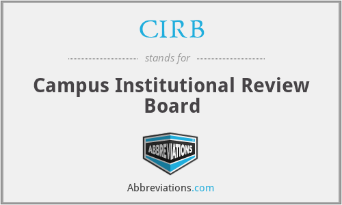 CIRB - Campus Institutional Review Board
