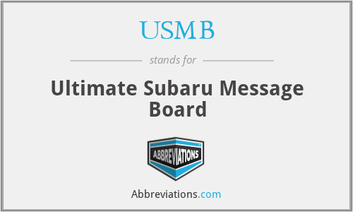 USMB - Ultimate Subaru Message Board