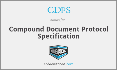 CDPS - Compound Document Protocol Specification