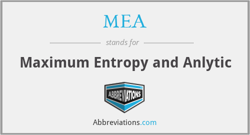 MEA - Maximum Entropy and Anlytic