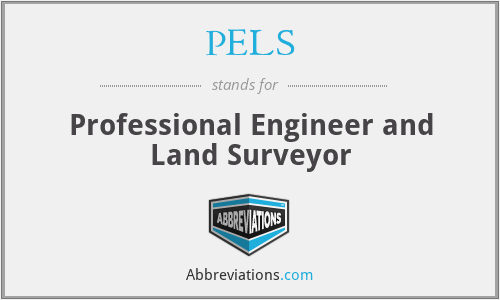 PELS - Professional Engineer and Land Surveyor