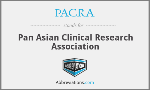 PACRA - Pan Asian Clinical Research Association