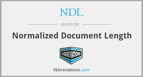 NDL - Normalized Document Length