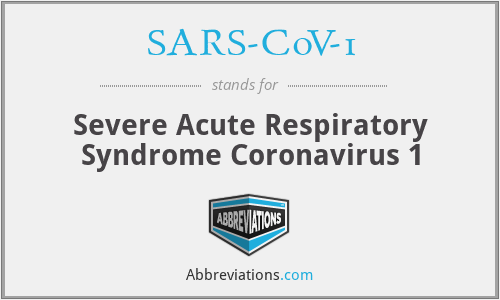 SARS-CoV-1 - Severe Acute Respiratory Syndrome Coronavirus 1