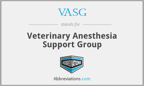 VASG - Veterinary Anesthesia Support Group