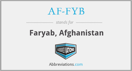 AF-FYB - Faryab, Afghanistan