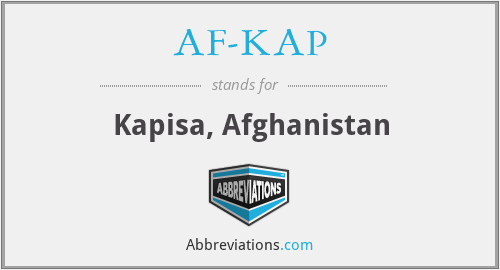 AF-KAP - Kapisa, Afghanistan