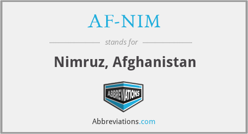 AF-NIM - Nimruz, Afghanistan