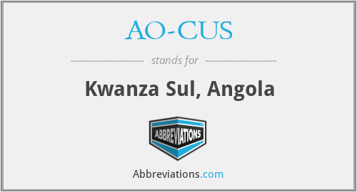 AO-CUS - Kwanza Sul, Angola