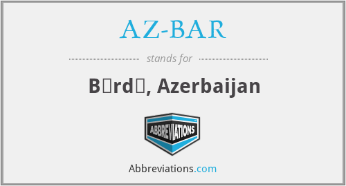 AZ-BAR - Bərdə, Azerbaijan