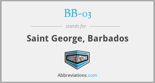 BB-03 - Saint George, Barbados