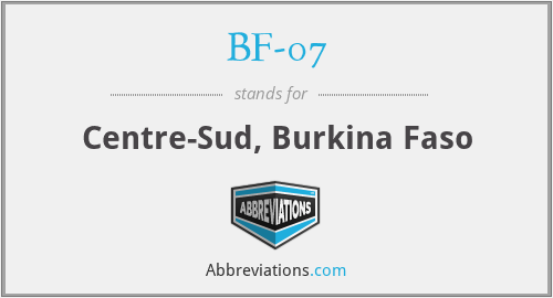 BF-07 - Centre-Sud, Burkina Faso