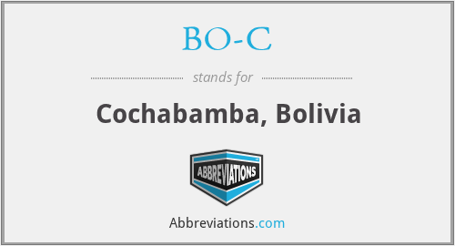 BO-C - Cochabamba, Bolivia