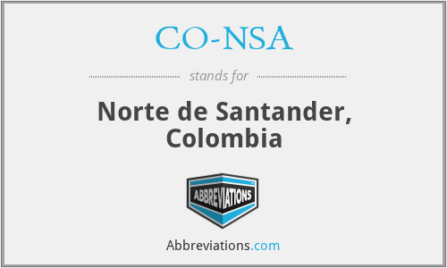 CO-NSA - Norte de Santander, Colombia