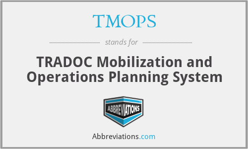 TMOPS - TRADOC Mobilization and Operations Planning System
