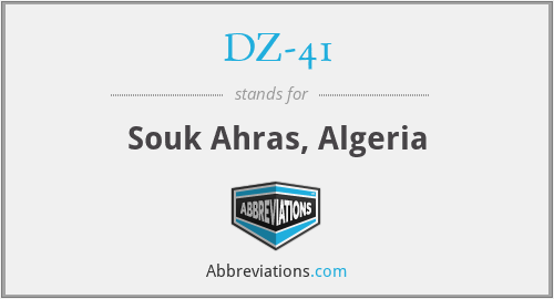 DZ-41 - Souk Ahras, Algeria