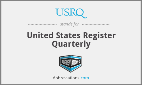 USRQ - United States Register Quarterly