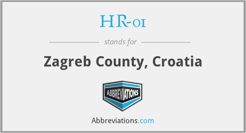 HR-01 - Zagreb County, Croatia