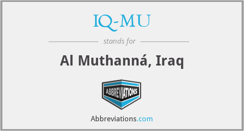 IQ-MU - Al Muthanná, Iraq