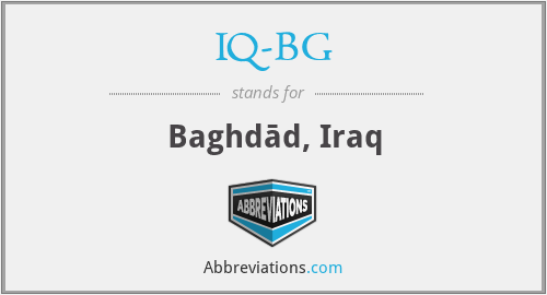 IQ-BG - Baghdād, Iraq