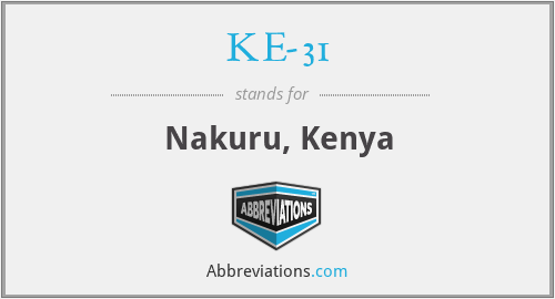 KE-31 - Nakuru, Kenya