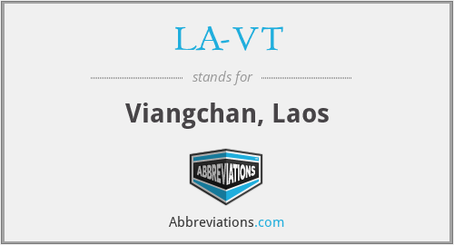 LA-VT - Viangchan, Laos