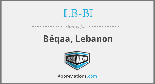 LB-BI - Béqaa, Lebanon