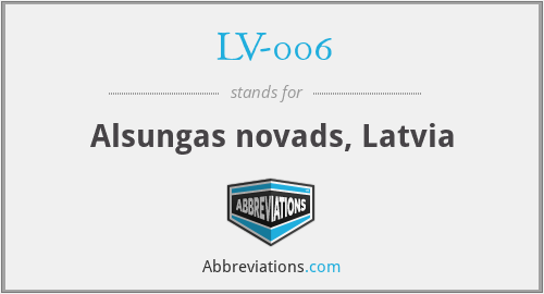 LV-006 - Alsungas novads, Latvia