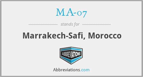 MA-07 - Marrakech-Safi, Morocco