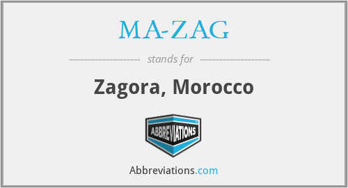 MA-ZAG - Zagora, Morocco