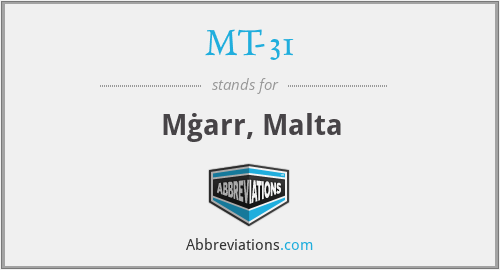 MT-31 - Mġarr, Malta