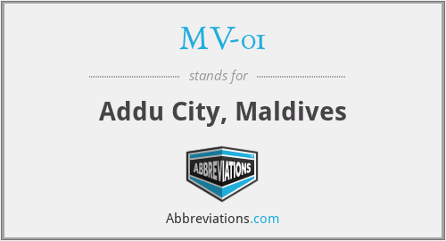 MV-01 - Addu City, Maldives