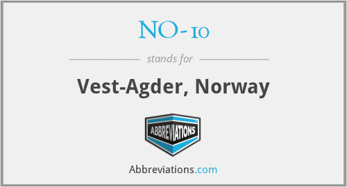 NO-10 - Vest-Agder, Norway