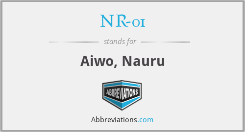 NR-01 - Aiwo, Nauru